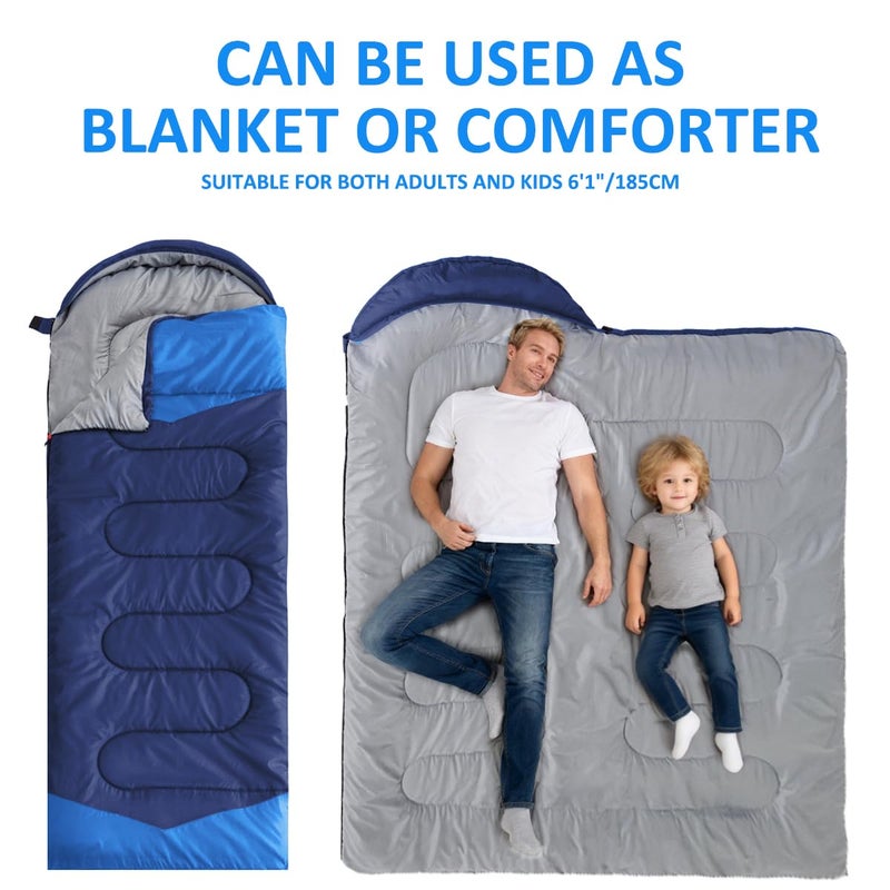 oaskys Camping Sleeping Bag - 3 Season Warm & Cool Weather - Summer Spring Fall Lightweight Waterproof for Adults Kids - Camping Gear Equipment, Traveling, and Outdoors - Image 3